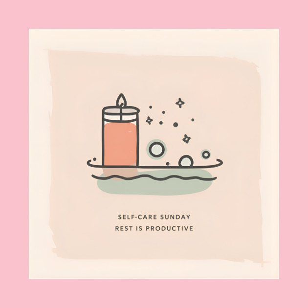 self-care candle calming sunday